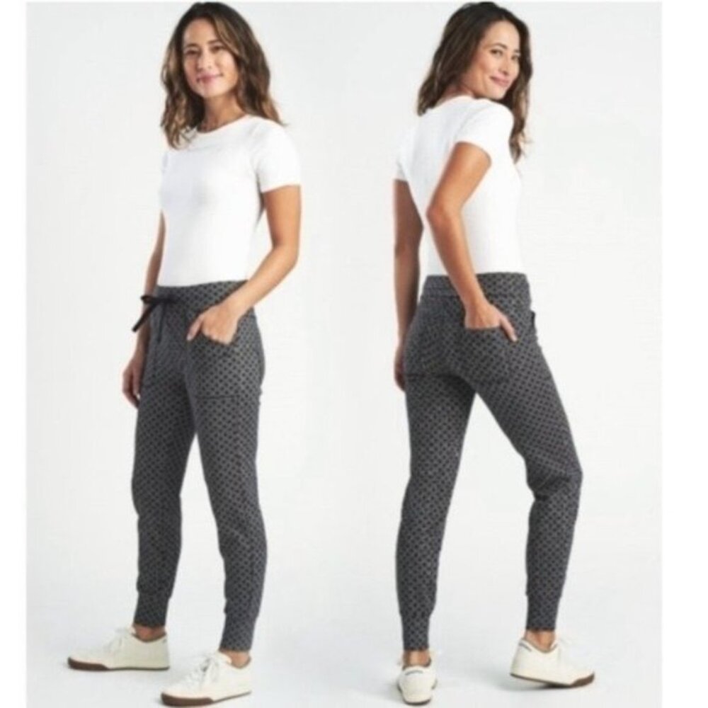 Betabrand Grey Printed Pull On Marin Joggers